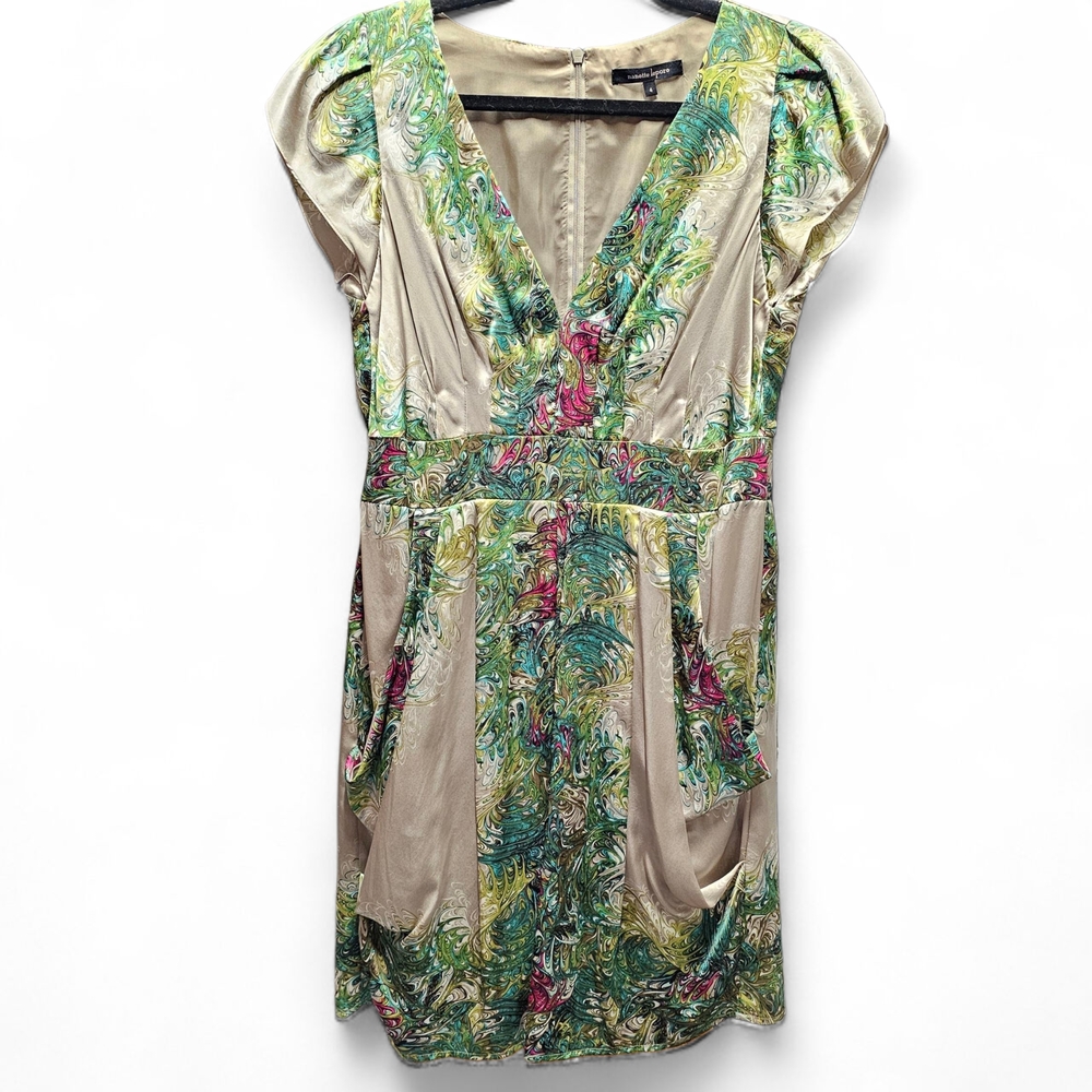 Nanette Lepore 100% Silk Floral Print Mini Dress Size 4